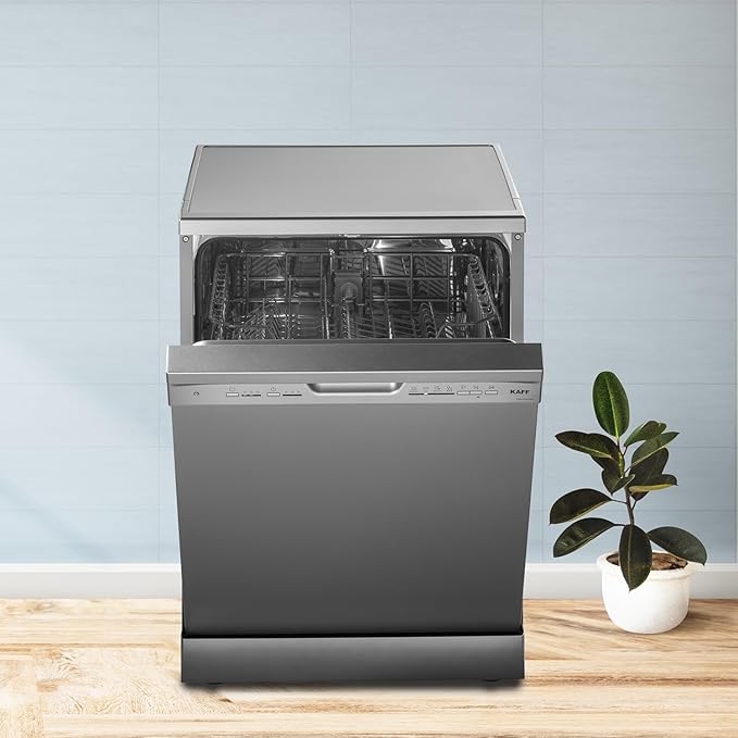 KAFF Centra 12 Place Settings Free Standing Dishwasher with Digital Display, 3 Stage Filtration (DW Centra 60, Silver)