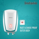 Havells Instanio 3 Litre Instant Water Heater | Color Changing LED Indicator, Rust & Shook Proof | SS Tank, ISI Certified, Warranty: 5 year on Inner Container ; 2 year comprehensive | (White Blue)