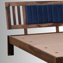 Zoey Engineered Wood King Size Bed in Classic Walnut Finish