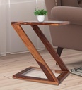 Nick Engineered Wood Side Table in Classic Walnut Finish