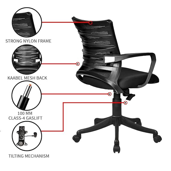 Verne MB Study Chair In Black Colour