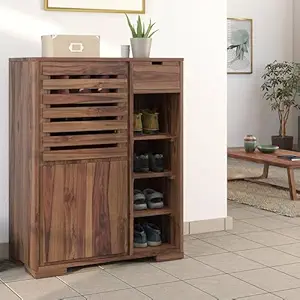 Alex Shoe Rack in Classic Walnut Finish