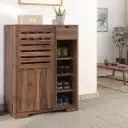 Alex Shoe Rack in Classic Walnut Finish