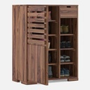 Alex Shoe Rack in Classic Walnut Finish
