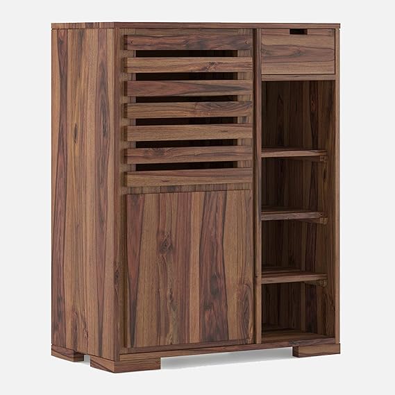 Alex Shoe Rack in Classic Walnut Finish