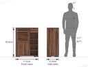 Alex Shoe Rack in Classic Walnut Finish
