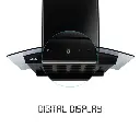 Auto Clean Curved Glass Filter-less Kitchen Chimney, Motion Sensor control with Digital Display 1500 m3/h (6059 DI BL AC)