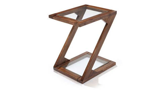 Nick Engineered Wood Side Table in Classic Walnut Finish