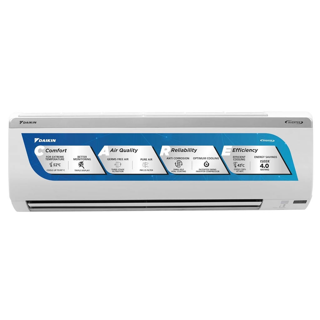 DAIKIN 1.5 Ton 3 Star Split Inverter AC | CopperCondenser|White |RKL50UV16V|FTKL50UV16VAF/FTKL48UV16
