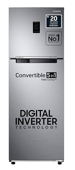 Samsung 322L 3 Star Convertible 5 In 1 Digital Inverter Frost-Free Double Door Refrigerator Appliance  Model : RT37C4523SL | RT34C4523BX