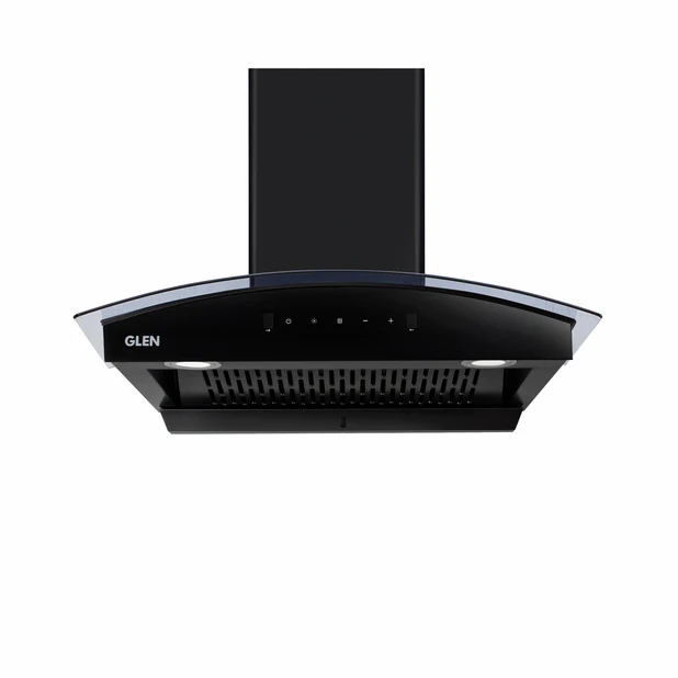 Auto Clean GLEN Chimney Curved Glass Filter-less with Motion Sensor, 1400 m³/h - 60(6068 BL MS AC)