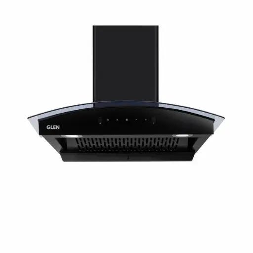 Auto Clean GLEN Chimney Curved Glass Filter-less with Motion Sensor, 1400 m³/h - 60(6068 BL MS AC)