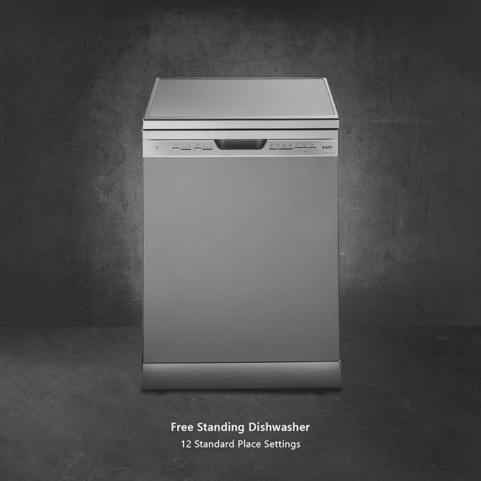 KAFF Centra 12 Place Settings Free Standing Dishwasher with Digital Display, 3 Stage Filtration (DW Centra 60, Silver)