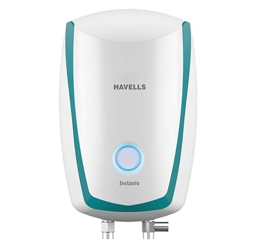 [INSTANT WATER HEATER] Havells Instanio 3 Litre Instant Water Heater | Color Changing LED Indicator, Rust & Shook Proof | SS Tank, ISI Certified, Warranty: 5 year on Inner Container ; 2 year comprehensive | (White Blue)